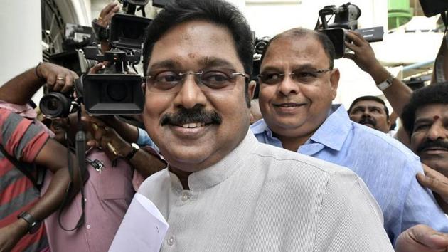 TTV Dhinakaran leader of Amma Makkal Munntera Kazhagam (AMMK) party. (PTI) TTV Dhinakaran leader of Amma Makkal Munntera Kazhagam (AMMK) party. (PTI)