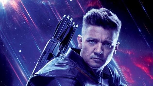 Jeremy Renner as Clint Barton in a poster for Avengers: Endgame.