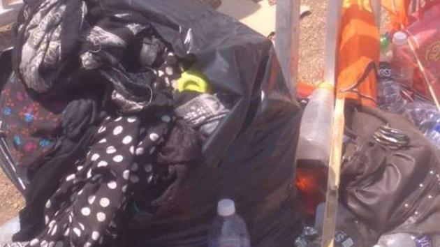 Police personnel ordered people wearing black clothing to deposit their belongings at the security check. (HT PHOTO) Police personnel ordered people wearing black clothing to deposit their belongings at the security check. (HT PHOTO)