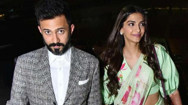 Sonam Kapoor and Anand Ahuja snapped together in Mumbai.