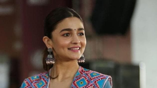 Alia Bhatt during a programme to promote Kalank in Jaipur on April 11.(IANS)