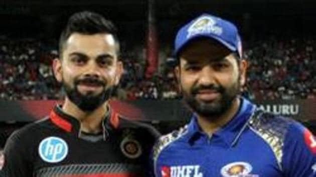 Rohit Sharma captain of the Mumbai Indians and Virat Kohli captain of the Royal Challengers Bangalore.(BCCI Image)