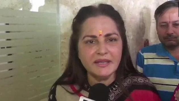 The veteran SP leader had stoked a controversy with an “underwear” jibe against Jaya Prada.(ANI photo)
