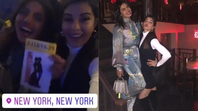 Priyanka Chopra with Jacqueline Fernandez in New York. (Instagram) Priyanka Chopra with Jacqueline Fernandez in New York. (Instagram)