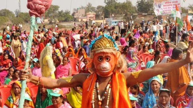 The mention of Lord Hanuman has become part of the political discourse in the 2019 Lok Sabha elections.(HT File / Photo used for representational purpose only)