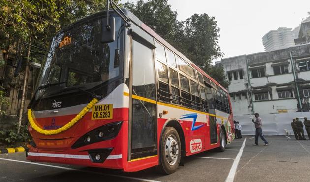 Currently, BEST has six e-buses in its fleet.(Pratik Chorge/HT file photo)