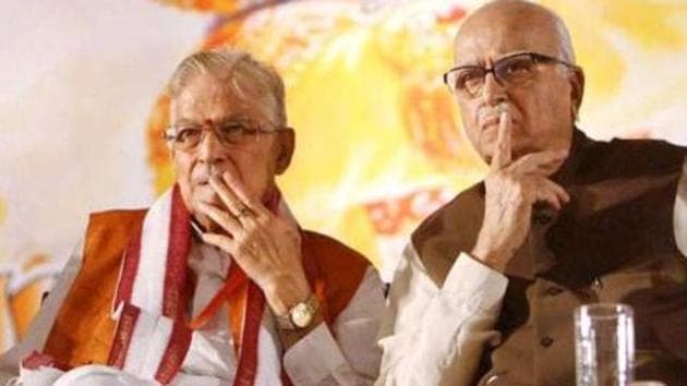 Senior BJP leaders LK Advani, Murli Manohar Joshi seated during the party's National Council Meeting at Surajkund, Faridabad. (Press Trust of India FILE) Senior BJP leaders LK Advani, Murli Manohar Joshi seated during the party's National Council Meeting at Surajkund, Faridabad. (Press Trust of India FILE)