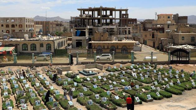 The World Health Organization estimates nearly 10,000 Yemenis have been killed since 2015, when Saudi Arabia and its allies intervened to prevent the defeat of the government in the face of a rebel offensive. Human rights groups say the real death toll is several times higher.(AFP) The World Health Organization estimates nearly 10,000 Yemenis have been killed since 2015, when Saudi Arabia and its allies intervened to prevent the defeat of the government in the face of a rebel offensive. Human rights groups say the real death toll is several times higher.(AFP)
