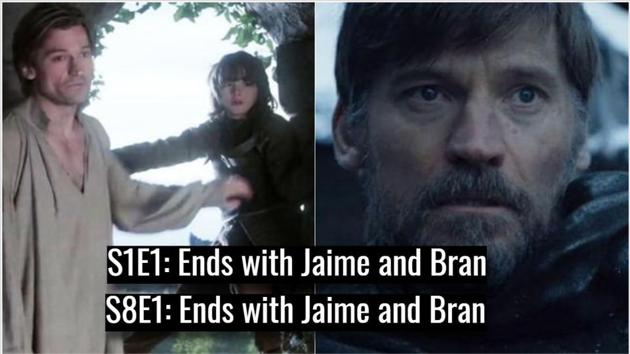 The first and the latest episodes of Game of Thrones has some really uncanny similarities.