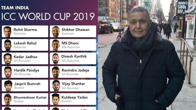 Rishi Kapoor pointed out the number of cricketers with beards in India’s World Cup squad.