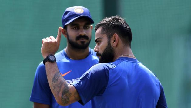 File image of Vijay Shankar, Virat Kohli(AP)