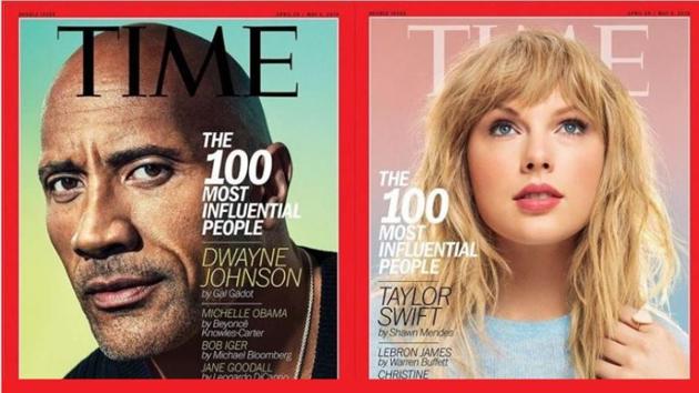 The Rock and Taylor Swift got a mention on the Time magazine’s list of 100 Most Influential People 2019.(TIME/Instagram)