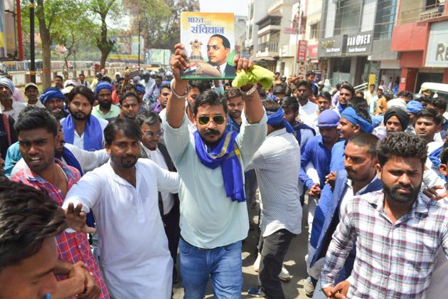 Nearly a month after announcing that he would contest against Prime Minister Narendra Modi from Varanasi, Bhim Army chief Chandrashekhar Azad Wednesday rescinded his decision.(PTI)