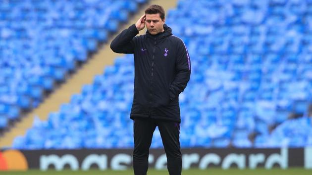 Tottenham Hotspur's Argentinian head coach Mauricio Pochettino attends a training session at the Etihad Stadium in Manchester (AFP) Tottenham Hotspur's Argentinian head coach Mauricio Pochettino attends a training session at the Etihad Stadium in Manchester (AFP)