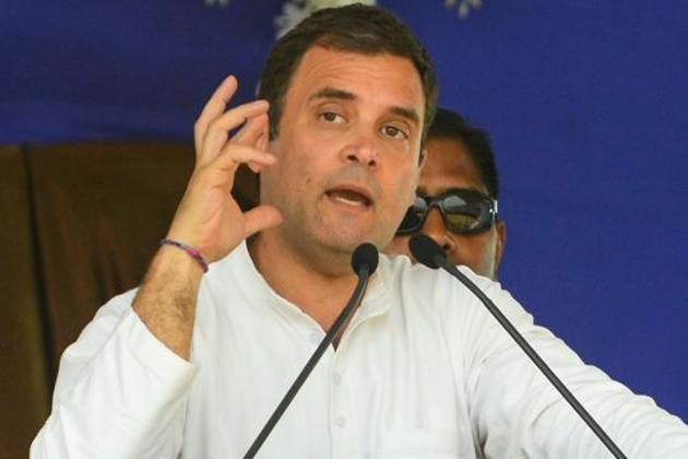 Rahul Gandhi speaks during a political rally at Asarana village, in Bhavnagar district, on April 15. (AFP) Rahul Gandhi speaks during a political rally at Asarana village, in Bhavnagar district, on April 15. (AFP)