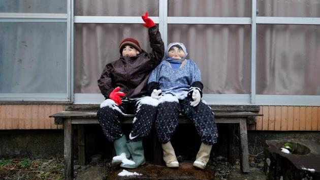 Dolls depicting a farming couple in the tiny village of Nagoro. “I hope Nagoro will become lively again and many people come here for sightseeing.I don’t know what Nagoro will look like in 10 or 20 years... but I’ll keep on making dolls.” (Kazuhiro Nogi / AFP) 