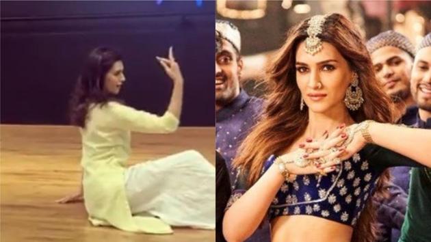 Kriti Sanon shares new video where she can be seen training for her Kalank song. Kriti Sanon shares new video where she can be seen training for her Kalank song.