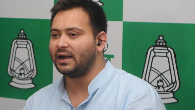 The BJP Thursday accused RJD leadership of promoting dynasty and using politics for personal “enjoyment”, as it hit out at Tejashwi Yadav after he questioned Prime Minister Narendra Modi’s OBC credentials.(Parwaz Khan /HT PHOTO)