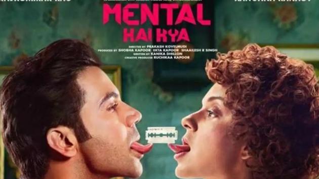 Rajkummar Rao and Kangana Ranaut on Mental Hai Kya poster.