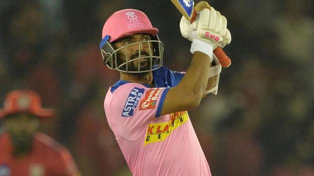 Rajasthan Royals cricketer Ajinkya Rahane plays a shot during the 2019 Indian Premier League. (AFP) Rajasthan Royals cricketer Ajinkya Rahane plays a shot during the 2019 Indian Premier League. (AFP)