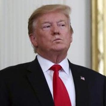 President Donald Trump stands near a portrait of George Washington at a Wounded Warrior Project Soldier Ride event in the East Room of the White House, Thursday, April 18, 2019, in Washington. (AP Photo/Andrew Harnik) (AP) President Donald Trump stands near a portrait of George Washington at a Wounded Warrior Project Soldier Ride event in the East Room of the White House, Thursday, April 18, 2019, in Washington. (AP Photo/Andrew Harnik) (AP)