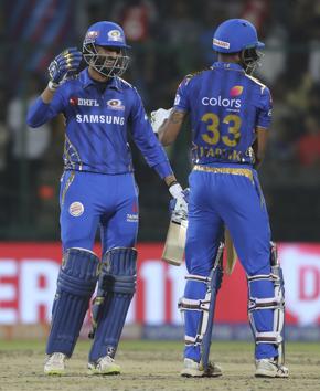 Krunal Pandya (37*) and Hardik Pandya (32) helped Mumbai Indians post 168/5 in 20 overs. (AP)