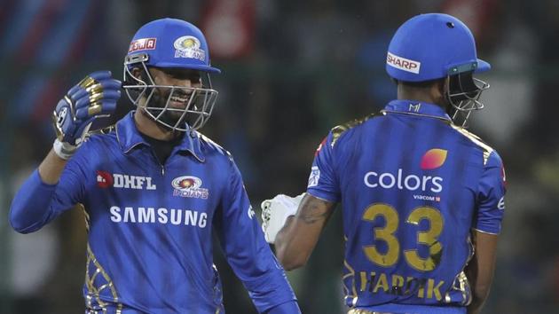 Mumbai Indians’ Krunal and Hardik Pandya.(AP)