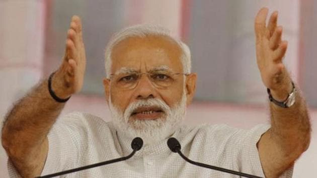 Gujarat, April 18 (ANI): Prime Minister Narendra Modi addresses during his public meeting ahead of upcoming general election-2019 in Amreli on Thursday. (ANI Photo) Gujarat, April 18 (ANI): Prime Minister Narendra Modi addresses during his public meeting ahead of upcoming general election-2019 in Amreli on Thursday. (ANI Photo)