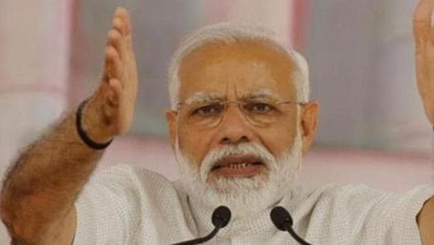 Prime Minister Narendra Modi renewed attack on the Congress on Friday while seeking support of the traders’ community for the Bharatiya Janata Party in the Lok Sabha elections at a national convention of traders in New Delhi. (ANI) Prime Minister Narendra Modi renewed attack on the Congress on Friday while seeking support of the traders’ community for the Bharatiya Janata Party in the Lok Sabha elections at a national convention of traders in New Delhi. (ANI)