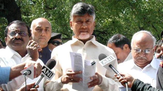 Soon after the EC directions, Naidu cancelled his proposed review meeting with top police officials on the law and order situation in the state.(ANI PHOTO)