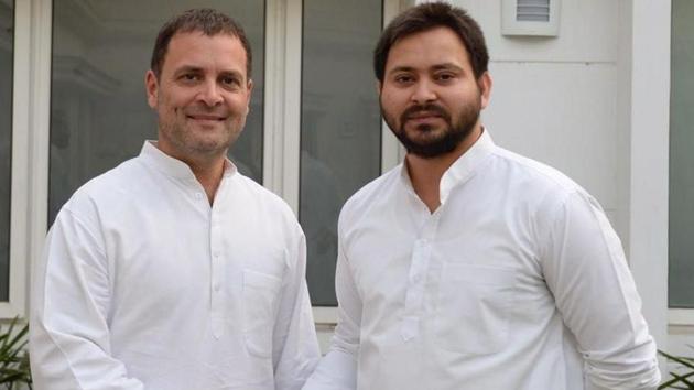 Congress president Rahul Gandhi with RJD leader Tejashwi Prasad Yadav. (HT file photo) Congress president Rahul Gandhi with RJD leader Tejashwi Prasad Yadav. (HT file photo)