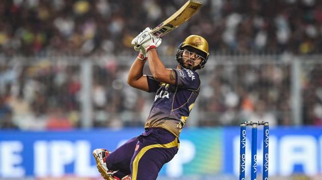 Kolkata Knight Riders' cricketer Nitish Rana plays a shot. (AFP) Kolkata Knight Riders' cricketer Nitish Rana plays a shot. (AFP)