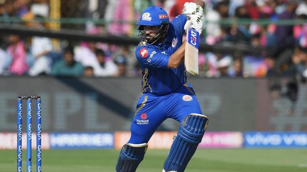Mumbai Indians batsman captain Rohit Sharma plays a shot. (AFP) Mumbai Indians batsman captain Rohit Sharma plays a shot. (AFP)