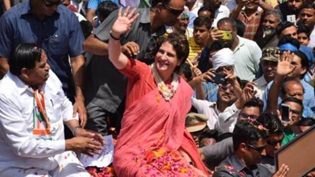 Referring to BJP leaders invoking Pakistan in their election speeches recently, Priyanka Gandhi said that they never speak about India. (HT PHOTO) Referring to BJP leaders invoking Pakistan in their election speeches recently, Priyanka Gandhi said that they never speak about India. (HT PHOTO)