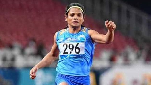 Dutee Chand qualified for the semifinals in the women’s 100m race at the Asia Athletics Champions Dutee Chand qualified for the semifinals in the women’s 100m race at the Asia Athletics Champions