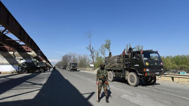 Jammu and Kashmir authorities on Sunday relaxed the restrictions on the movement of civilian traffic on the highway from Srinagar to Baramulla to allow Sikh pilgrims to travel to Uri to participate in Baisakhi mela (fair) at a gurdwara. However, travel curbs on the stretch from Srinagar to Udhampur continued, officials said. (Waseem Andrabi / HT File) Jammu and Kashmir authorities on Sunday relaxed the restrictions on the movement of civilian traffic on the highway from Srinagar to Baramulla to allow Sikh pilgrims to travel to Uri to participate in Baisakhi mela (fair) at a gurdwara. However, travel curbs on the stretch from Srinagar to Udhampur continued, officials said. (Waseem Andrabi / HT File)