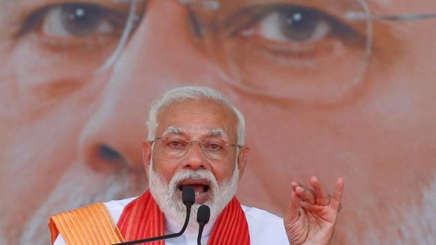 Modi made the remark at a rally in Rajasthan on Sunday while asserting that India is no more afraid of Pakistan’s nuclear threats.(REUTERS File Photo)