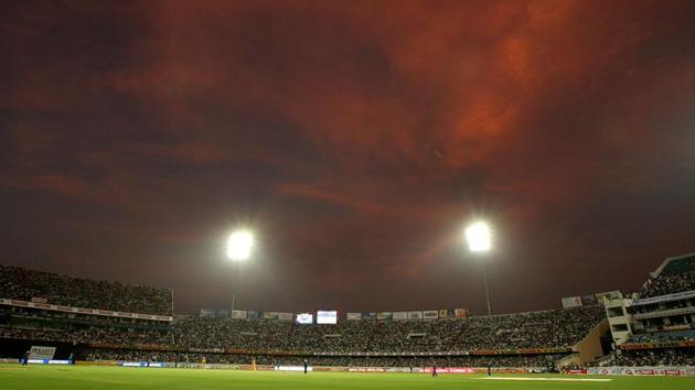 HYDERABAD, INDIA - NOVEMBER 05: A general view of the stadium is seen during the fifth One Day International match between India and Australia at Rajiv Gandhi International Cricket Stadium on November 5, 2009 in Hyderabad, India. (Photo by Mark Kolbe/Getty Images)(Getty Images)