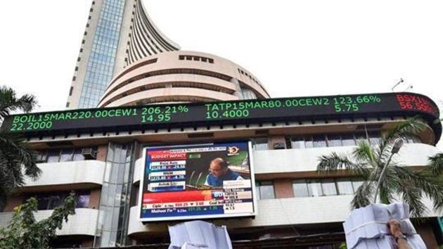The benchmark BSE Sensex tumbled by over 450 points during afternoon trade on Monday while Nifty was down 150 points.(File Photo) The benchmark BSE Sensex tumbled by over 450 points during afternoon trade on Monday while Nifty was down 150 points.(File Photo)