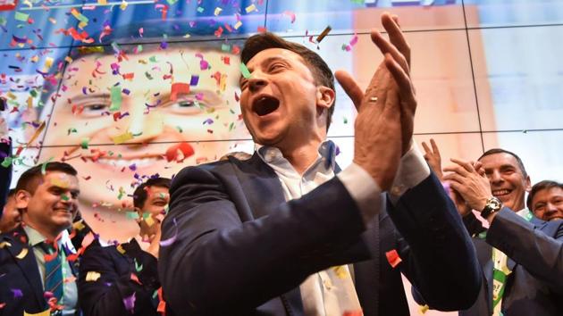Ukraine leapt into the unknown Monday after comedian Volodymyr Zelensky was elected president on promises of change but with just a vague blueprint of what he might do as leader. (AFP) Ukraine leapt into the unknown Monday after comedian Volodymyr Zelensky was elected president on promises of change but with just a vague blueprint of what he might do as leader. (AFP)