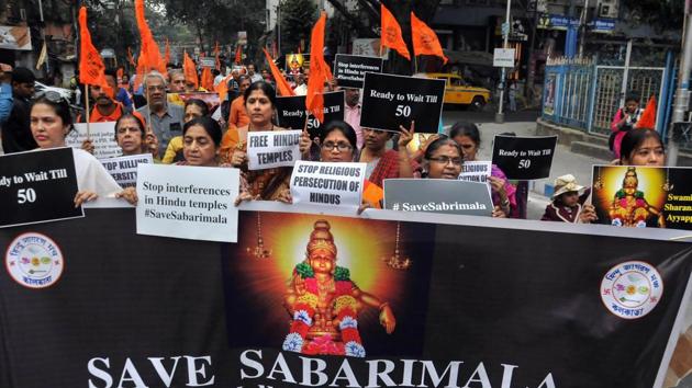 The Bharatiya Janata Party (BJP) is looking to upset equations in Kerala’s bipolar politics dominated by the Left bloc and a Congress-led coalition, focusing on the Sabarimala issue that has been the mainstay of its campaign.(PTI)