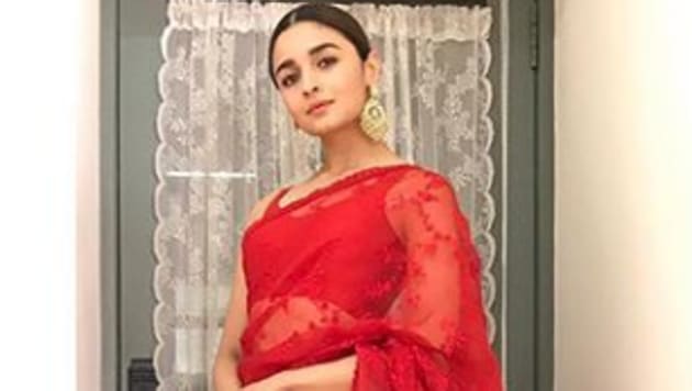 The Bollywood divas are currently crushing on the classic red saree.(Sabyasachi Official/Instagram)