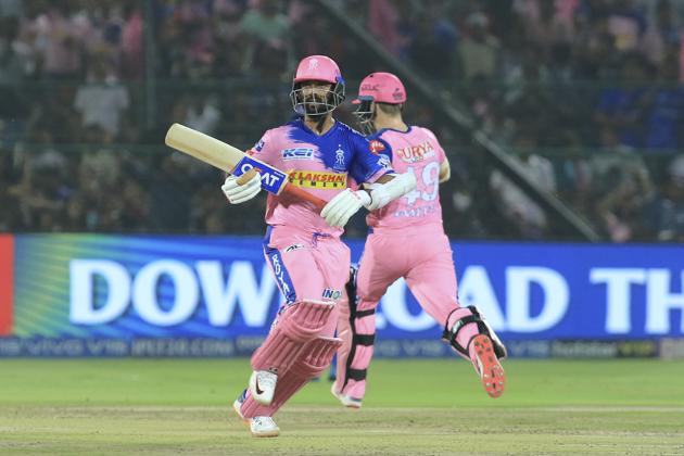 Rajasthan Royals' Ajinkya Rahane, left and Steve Smith score a run during the IPL T20 cricket match between Rajasthan Royals and Delhi Capitals in Jaipur. (AP) Rajasthan Royals' Ajinkya Rahane, left and Steve Smith score a run during the IPL T20 cricket match between Rajasthan Royals and Delhi Capitals in Jaipur. (AP)
