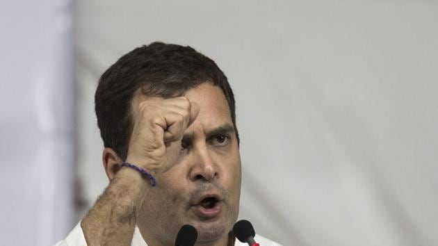 Congress president Rahul Gandhi during his rally in Mumbai on March 1. (HT FILE) Congress president Rahul Gandhi during his rally in Mumbai on March 1. (HT FILE)