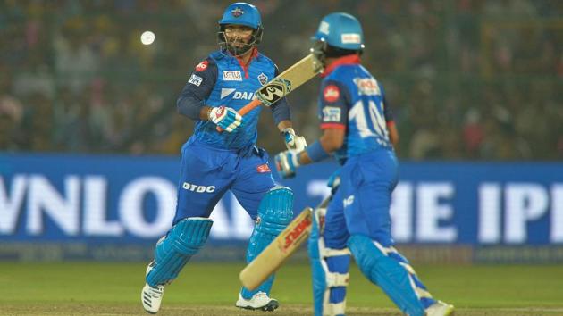 Delhi Capitals cricketer Rishabh Pant (L) and Prithvi Shaw runs between the wickets during the 2019 Indian Premier League (IPL) Twenty20 cricket match between Delhi Capitals and Rajasthan Royals at the Sawai Mansingh Stadium in Jaipur on April 22, 2019. (AFP) Delhi Capitals cricketer Rishabh Pant (L) and Prithvi Shaw runs between the wickets during the 2019 Indian Premier League (IPL) Twenty20 cricket match between Delhi Capitals and Rajasthan Royals at the Sawai Mansingh Stadium in Jaipur on April 22, 2019. (AFP)