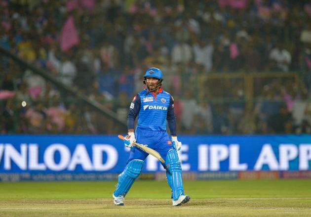 Delhi Capitals cricketer Rishabh Pant celebrates after hitting the winning runs during the 2019 Indian Premier League (IPL) Twenty20 cricket match between Rajasthan Royals and Delhi Capitals at the Sawai Mansingh Stadium in Jaipur. (AFP) Delhi Capitals cricketer Rishabh Pant celebrates after hitting the winning runs during the 2019 Indian Premier League (IPL) Twenty20 cricket match between Rajasthan Royals and Delhi Capitals at the Sawai Mansingh Stadium in Jaipur. (AFP)