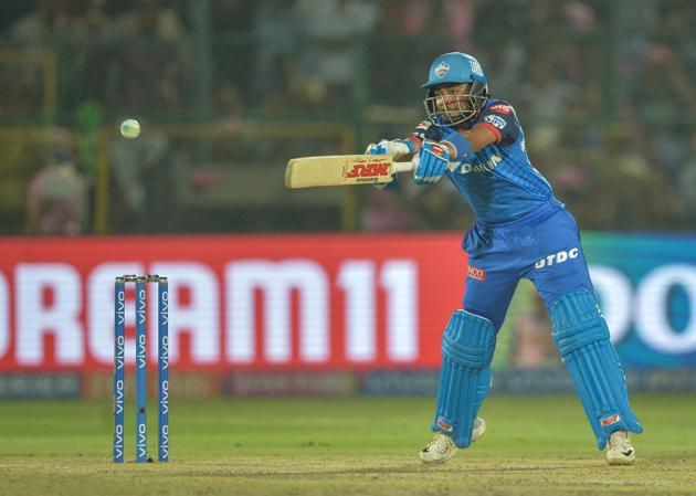 Delhi Capitals cricketer Prithvi Shaw plays a shot during the 2019 Indian Premier League (IPL) Twenty20 cricket match between Rajasthan Royals and Delhi Capitals at the Sawai Mansingh Stadium in Jaipur. (AFP) Delhi Capitals cricketer Prithvi Shaw plays a shot during the 2019 Indian Premier League (IPL) Twenty20 cricket match between Rajasthan Royals and Delhi Capitals at the Sawai Mansingh Stadium in Jaipur. (AFP)