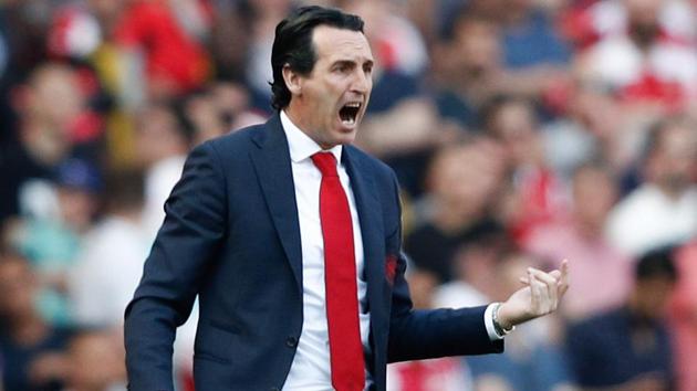 Arsenal's Spanish head coach Unai Emery gestures from the touchline during the English Premier League football match between Arsenal and Crystal Palace(AFP) Arsenal's Spanish head coach Unai Emery gestures from the touchline during the English Premier League football match between Arsenal and Crystal Palace(AFP)
