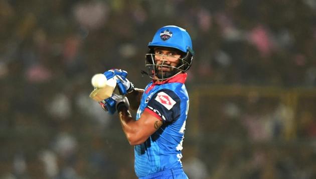 Jaipur: Delhi Capitals player Shikhar Dhawan plays a shot during the Indian Premier League 2019 (IPL T20) cricket match between Rajasthan Royals and Delhi Capitals at Sawai Mansingh Stadium, Jaipur, Monday, April 22 2019(PTI)