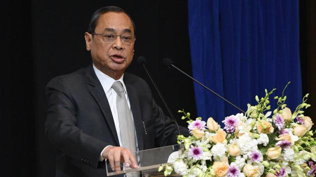 A three-judge bench of the Supreme Court issued notice to a lawyer who had claimed there was conspiracy to frame Chief Justice of India Ranjan Gogoi in a sexual harassment case. The court will hear the matter on Wednesday. CJI Gogoi said in court on Saturday that the former staffer, who made allegations against him, has “a criminal background and has two FIRs against her”. (Sonu Mehta / HT File) A three-judge bench of the Supreme Court issued notice to a lawyer who had claimed there was conspiracy to frame Chief Justice of India Ranjan Gogoi in a sexual harassment case. The court will hear the matter on Wednesday. CJI Gogoi said in court on Saturday that the former staffer, who made allegations against him, has “a criminal background and has two FIRs against her”. (Sonu Mehta / HT File)
